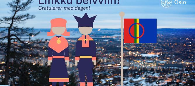 Illustrasjon i forbindelse med samenes nasjonaldag. 