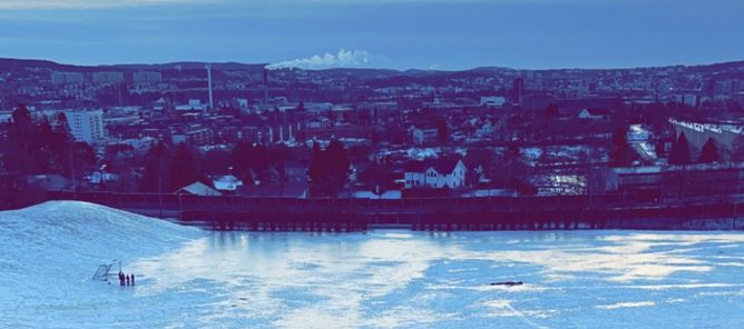 Bildet viser vinter i Oslo