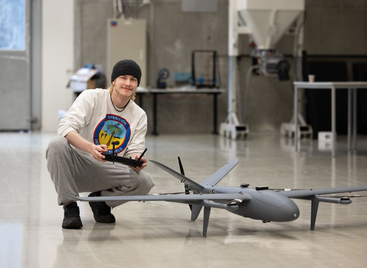 Benjamin Hauge med dronefly